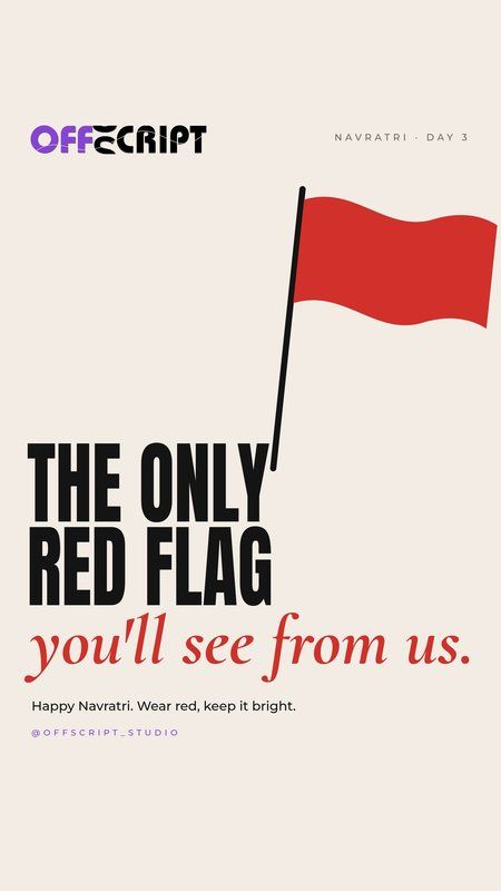 The only red flag you'll see from us