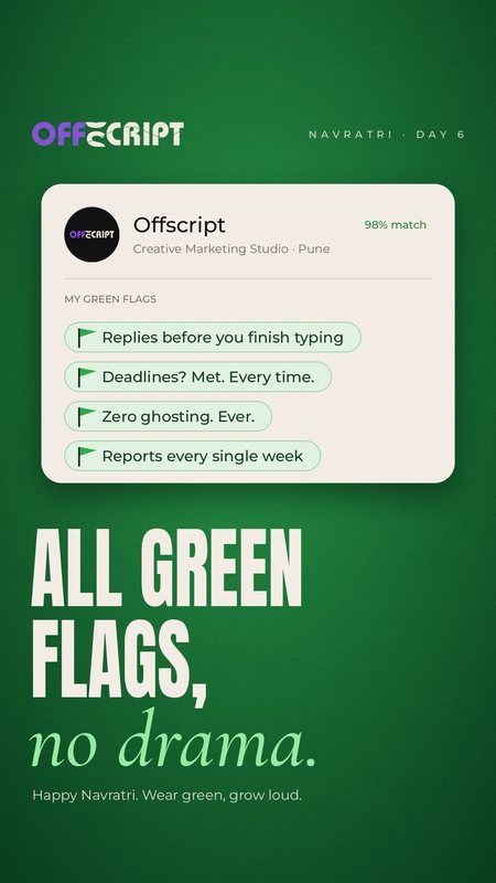 All green flags, no drama
